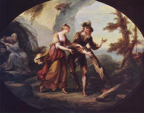 Angelica Kauffmann 1782 Scene with Miranda and Ferdinand. (Shakespeare)