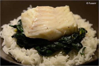 Dos de cabillaud aux épinards et à la crème citronnée