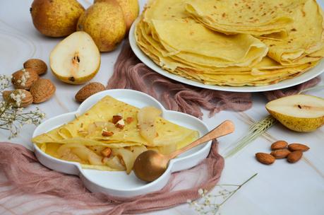 Crêpes aux poires et amandes Crêpes aux poires et amandes