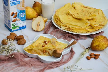 Crêpes aux poires et amandes Crêpes aux poires et amandes