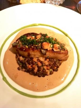 Foie gras poêlé, lentilles, lardons © Gourmets&co Foie gras poêlé, lentilles, lardons © Gourmets&co