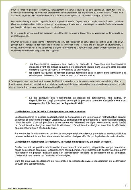 INDEMINUTÉ DE DEPART VOLONTAIRE DANS LA FPT - PDF ...