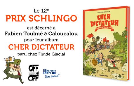 #CULTURE - #BD - Le 12è Prix Schlingo est attribué à Fabien Toulmé et Caloucalou !