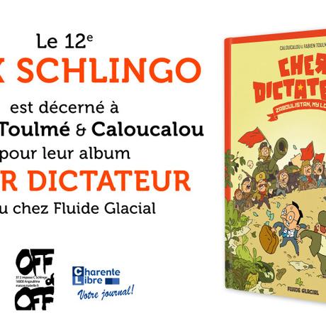 #CULTURE - #BD - Le 12è Prix Schlingo est attribué à Fabien Toulmé et Caloucalou !