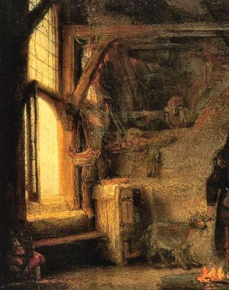 Rembrandt 1645 Tobie et Anna Gemaldegallerie Berlin detail lumiere