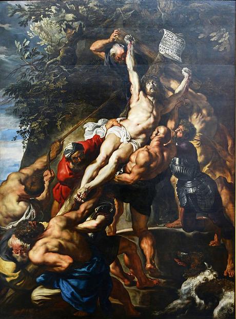 Rubens 1610-11 L'Elevation de la Croix Cathedrale Notre-Dame Anvers inversee