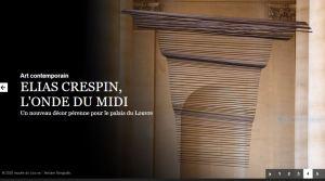 Au Louvre « L’onde du Midi » une installation d’Elias Crespin- depuis le 25 Janvier 2020