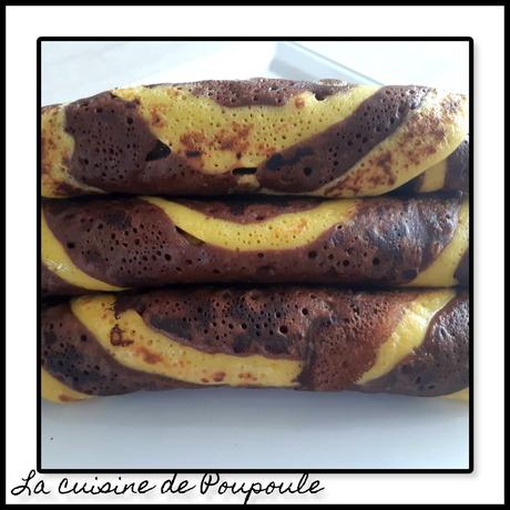 Crêpes en tourbillon bicolores Crêpes en tourbillon bicolores