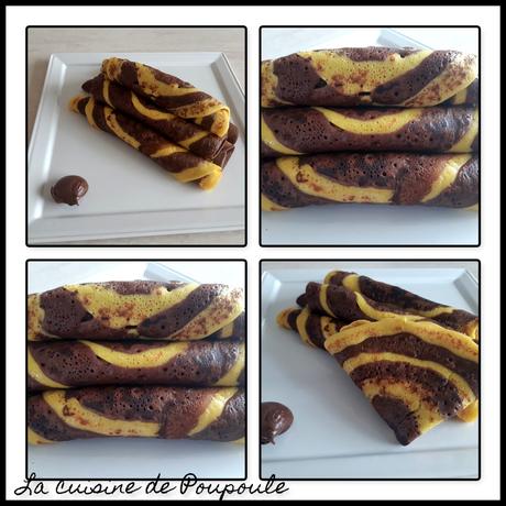 Crêpes en tourbillon bicolores Crêpes en tourbillon bicolores