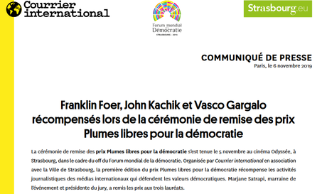 #antisemitisme : Courrier international et la ville de Strasbourg se déshonorent en décorant @vascogargalo