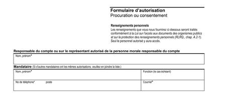 procuration en anglais Aide formulaire | Hydro-Québecc