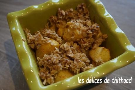 Crumble de pommes aux flocons d'avoine