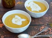 Velouté lentilles corail lait coco