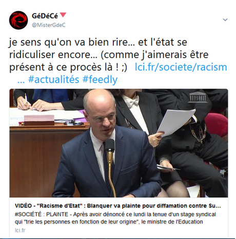 Non-mixité et antiracisme : @jmblanquer  se prend une baffe (judiciaire) par @SudEducation93 (joie !) #racismedetat