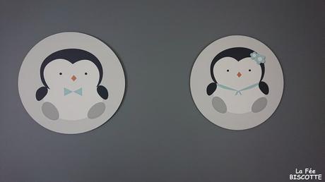 Déco chambre jumeaux mixte – Thème Pingouin