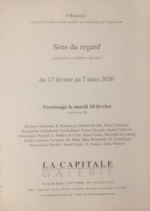 Galerie La Capitale   » Sens du fregard » 17 Février  au 7 Mars 2020