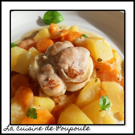 Paupiettes de veau pommes de terre et carottes