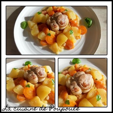 Paupiettes de veau pommes de terre et carottes