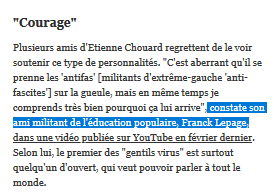 Bretagne : duo confusionniste sur canapé rouge brun : @Etienne_Chouard & Franck Lepage