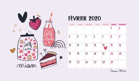 Calendrier fond d'écran février 2020 – Wallpaper Calendar February 2020