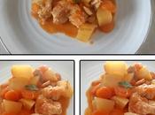 Curry poulet, carottes pommes terre
