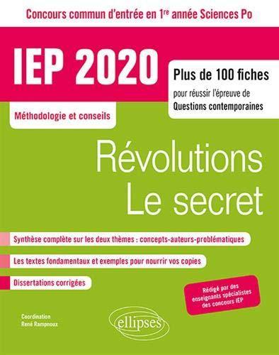 IEP 2020 : révolutions / le secret