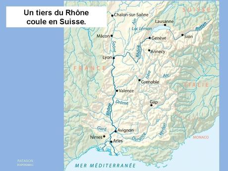 La Suisse et la France - Le Rhône 812 km