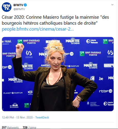 Corinne Masiero ciblée par la fachosphère : un  trophée contre la bêtise (et le patriarcat raciste)