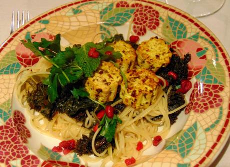 Pâtes au kale et pétoncles de tofu Pâtes au kale et pétoncles de tofu