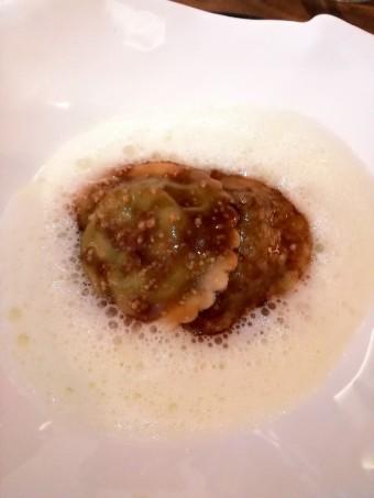 Langoustines, Ravioles de parmesan. © Gourmets&co pg