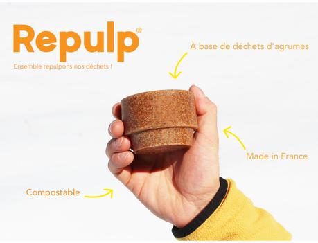 Crowdfunding : La tasse à base de déchets d'agrumes par Repulp