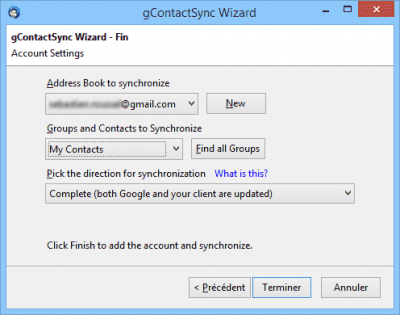 Synchroniser les contacts de Gmail vers Thunderbird Synchroniser les contacts de Gmail vers Thunderbird