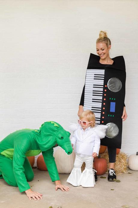 déguisement diy idée costume diy déguisement famille enfant parent crocodile costume piano ange chanteur - blog déco - clem around the corner