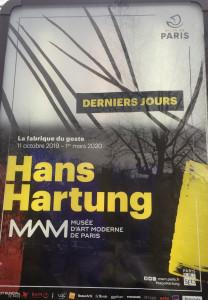 Hans Hartung « La fabrique du geste  » dernier jour le 1er Mars 2020 au M A M de Paris