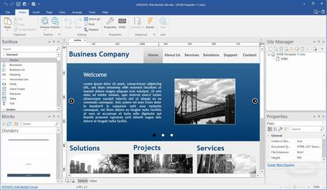 WYSIWYG Web Builder permet de créer des sites Web sans connaître le language HTML
