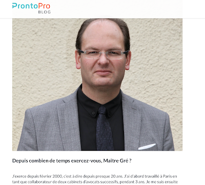 Interview de Maître Yann Gré sur le site ProntoPro