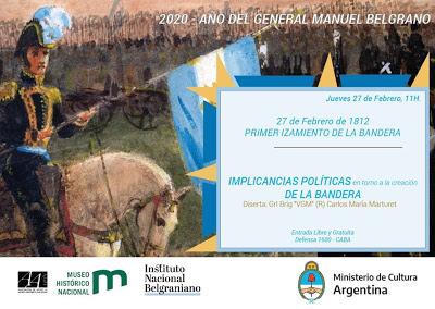 Conférence sur le drapeau et exposition Belgrano au Museo Nacional Histórico [à l’affiche]