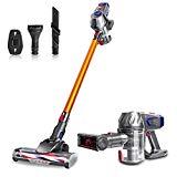 Meilleur aspirateur sans fil – Comparatif 2020 Aspirateur Balai sans Fil Sans Sac 2 en 1 9000Pa Puissant Aspirateur sans Fil électriques mural 2 Vitesses Batterie 45 min 4 têtes de brosse pour d'animaux voiture bureau