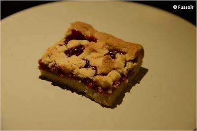 Gâteau crumble framboises