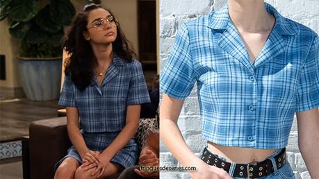 THE EXPANDING UNIVERSE OF ASHLEY GARCIA : Ashley’s blue plaid outfit in S1E04