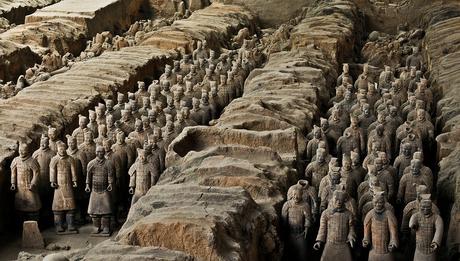 Armée De Terre Cuite, Chine, Xi'An, Soldat, Statue