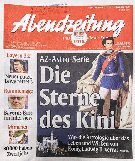 L'horoscope du Roi Louis II dans l'Abendzeitung, le journal bavarois du soir