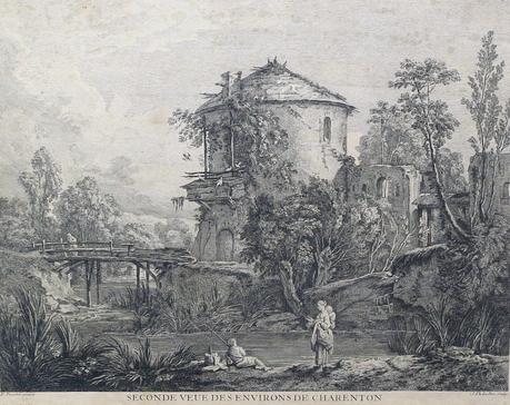 1747 Seconde Veue de Charenton, Eau-forte-de-J-P-Le-Bas