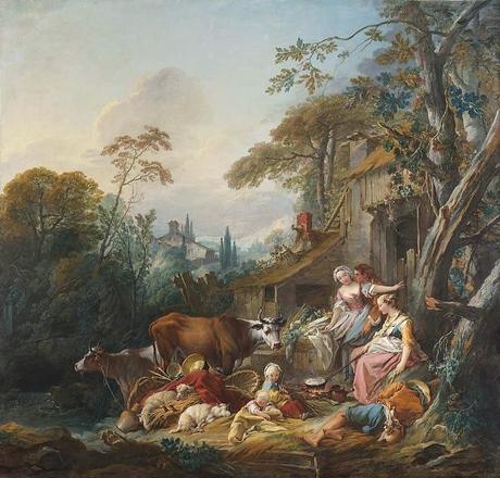 Boucher 1735 ca La ferme ou la Fermiere courtisee Alte Pinakothek Munich