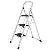 SONGMICS /Échelle Multifonctions /échelle Marche Pied /Échelle Domestique en alu Pliante 150 kg Conforme aux Normes EN14183 GLT23K