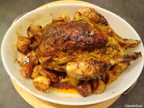 Poulet rôti épicé à l'indienne et pommes de terre au cumin Poulet rôti épicé à l'indienne et pommes de terre au cumin