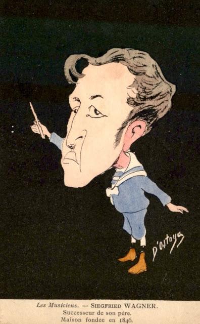 Siegfried Wagner caricaturé par Georges d'Ostoya