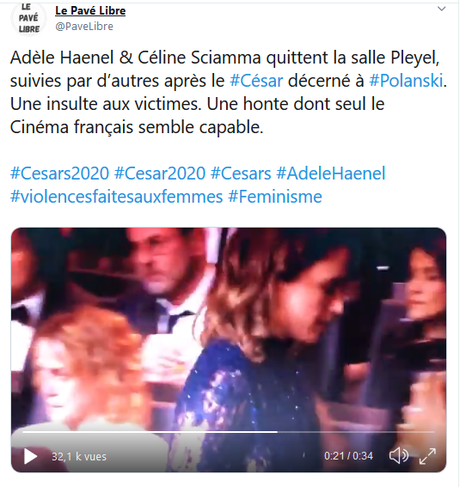 #sexisme et #pedocriminalité : LA COUPE EST PLEINE !!! #CesardelaHonte #Polanski  #patriarcat … #Metoo #balancetonporc #feminisme #Cesar2020