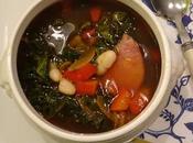 Soupe chou kale haricots jambon