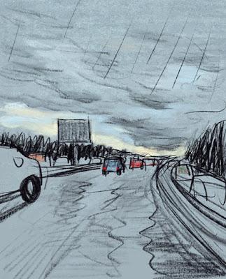 Dessin sur la Route, Drive by Drawing.